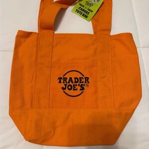 Trader Joe's Orange Canvas Tote Bag